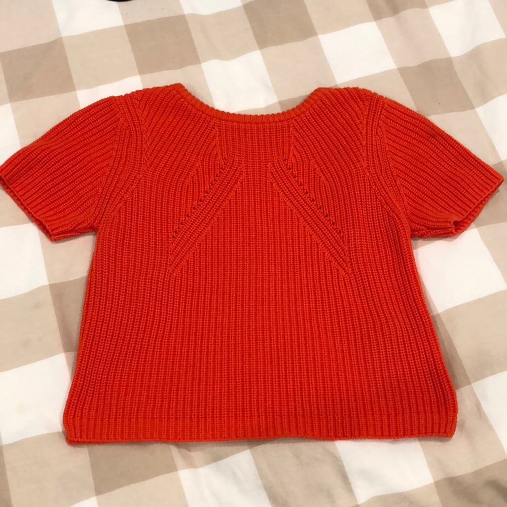 Zara Knit orange crop top